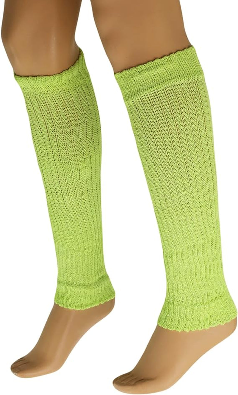 Leg Warmers, Unisex (1 pair) Knitted Retro , 12 Color Options 