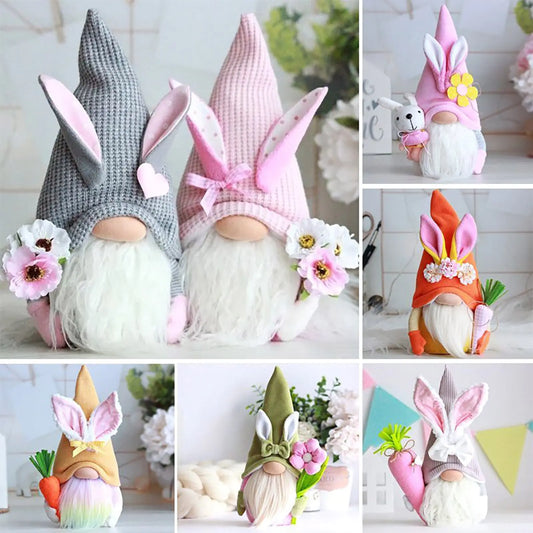 Easter Faceless Bunny Doll Decoration