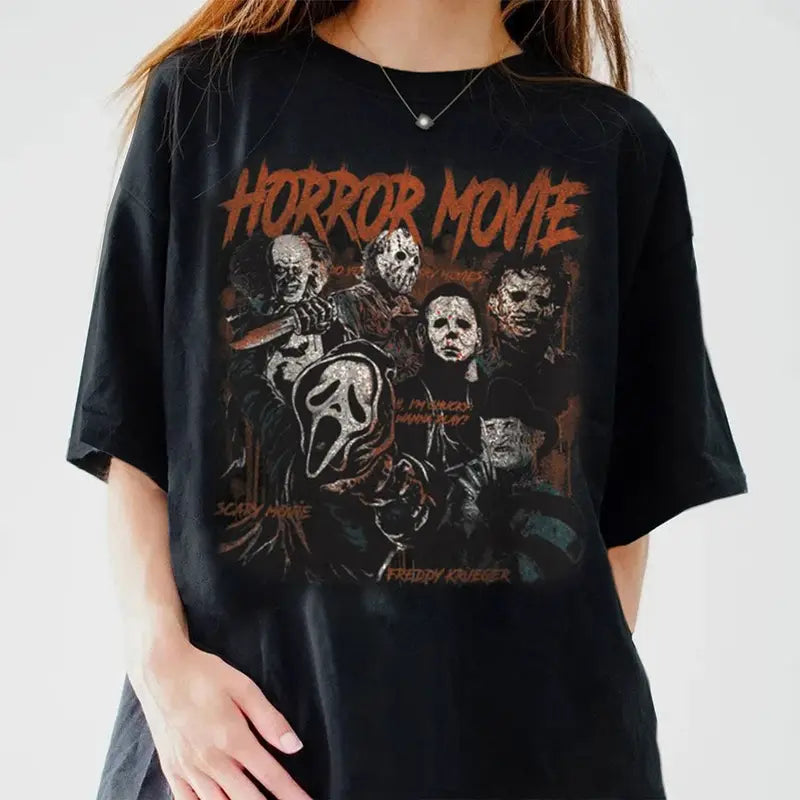 Movie Halloween Unisex Vintage Sweatshirt, Retro 90S Movies Halloween Shirt