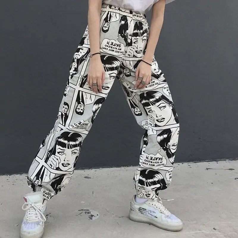 Unisex Comic Graffiti Joggers