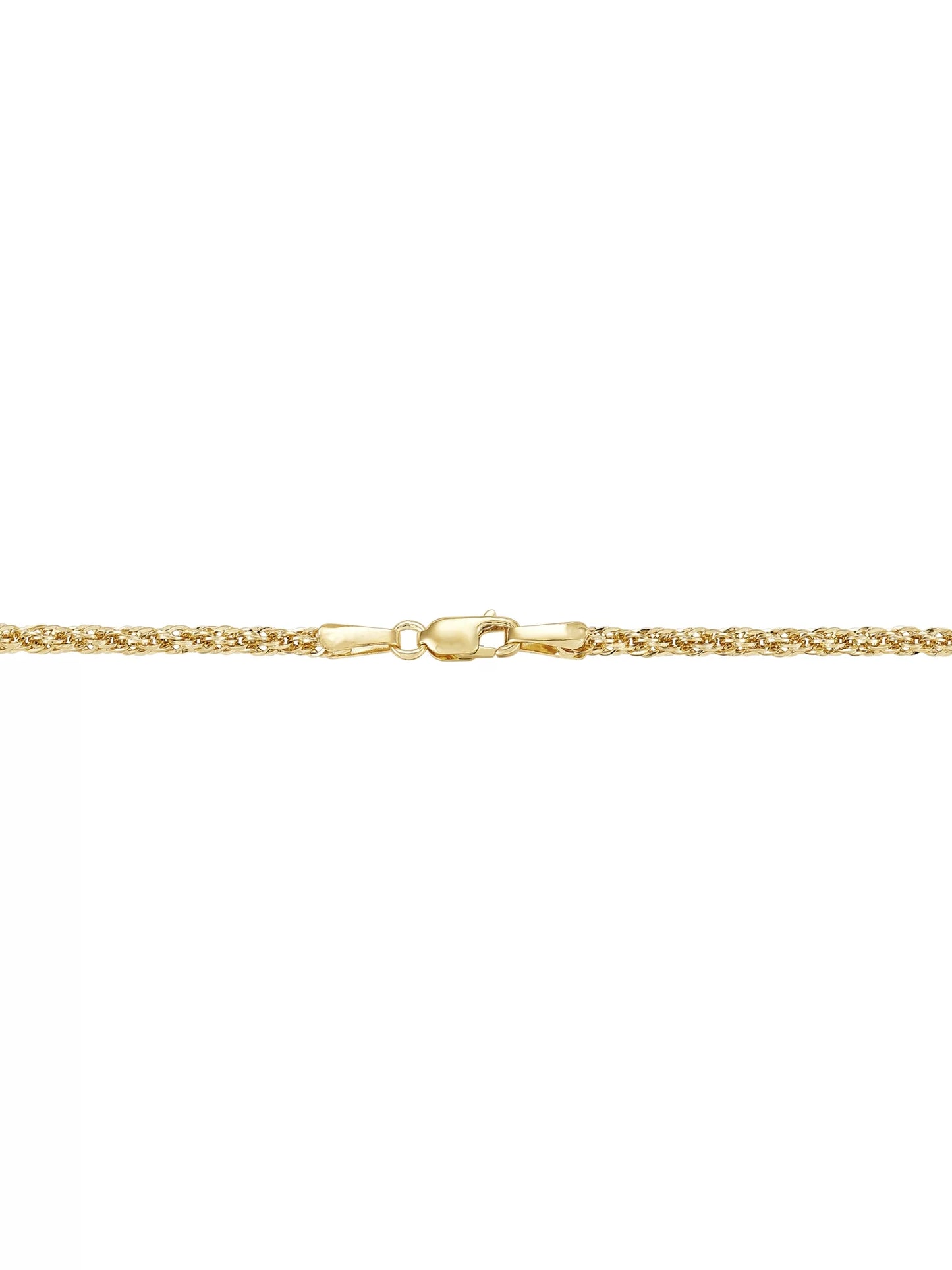 10K Yellow Gold Necklace Infinity 2.45MM Hollow Rope, 30"