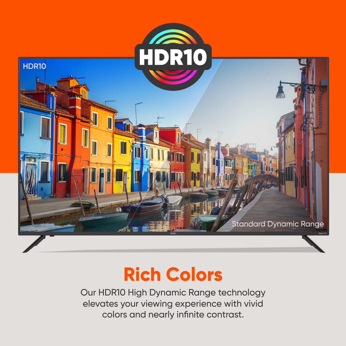 65” Class 4K UHD (2160P) LED Roku Smart Television HDR