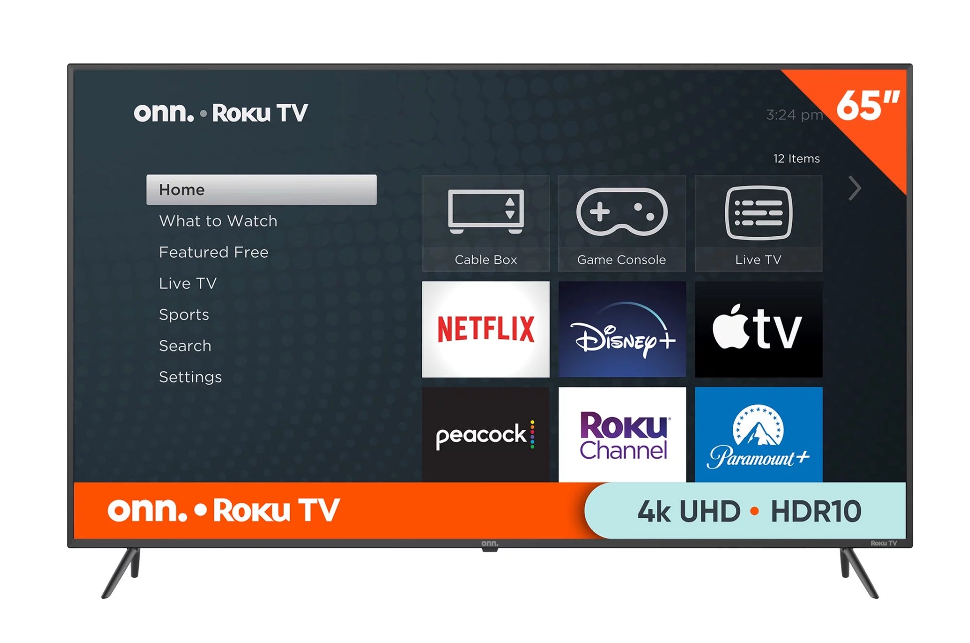 65” Class 4K UHD (2160P) LED Roku Smart Television HDR