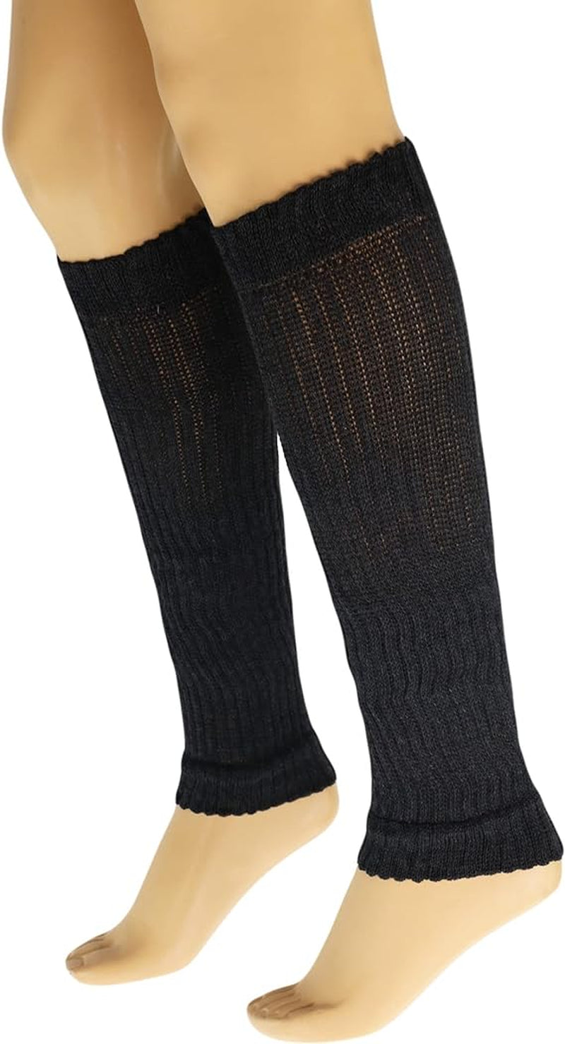 Leg Warmers, Unisex (1 pair) Knitted Retro , 12 Color Options 