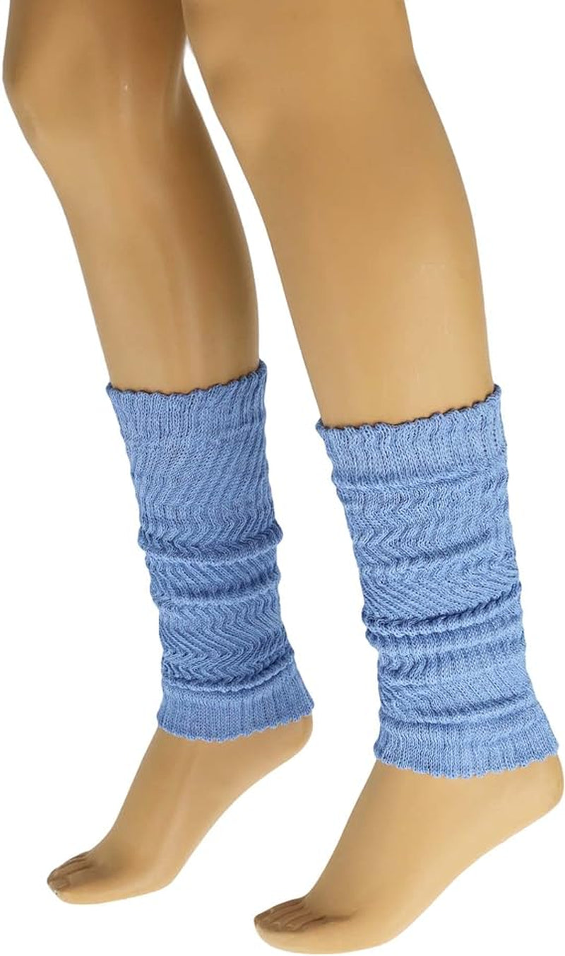 Leg Warmers, Unisex (1 pair) Knitted Retro , 12 Color Options 