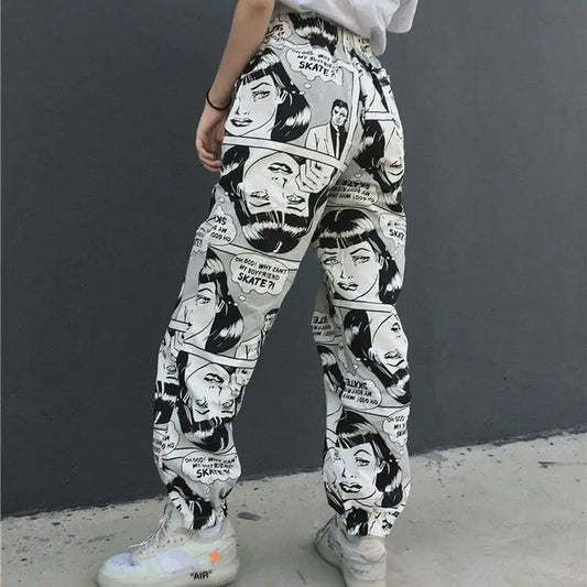 Unisex Comic Graffiti Joggers