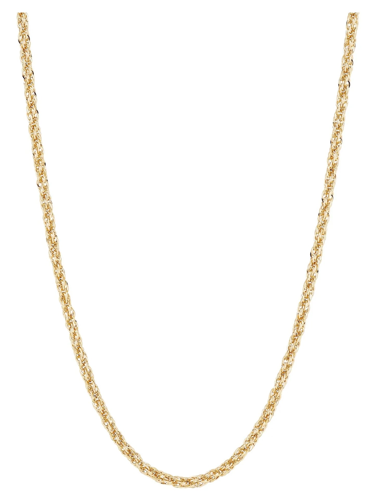 10K Yellow Gold Necklace Infinity 2.45MM Hollow Rope, 30"