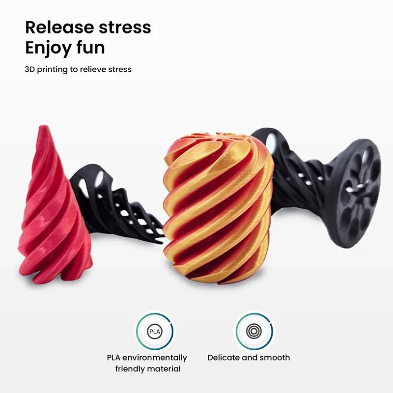 Helix Screw Fidget Toy 3D Printed Spiral Cone Decompression Decorative Ornaments Impossible Passthrough Sculpture