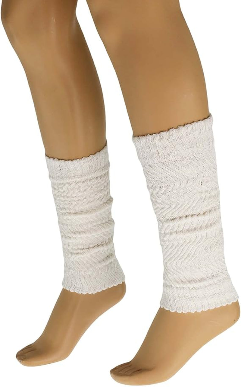 Leg Warmers, Unisex (1 pair) Knitted Retro , 12 Color Options 