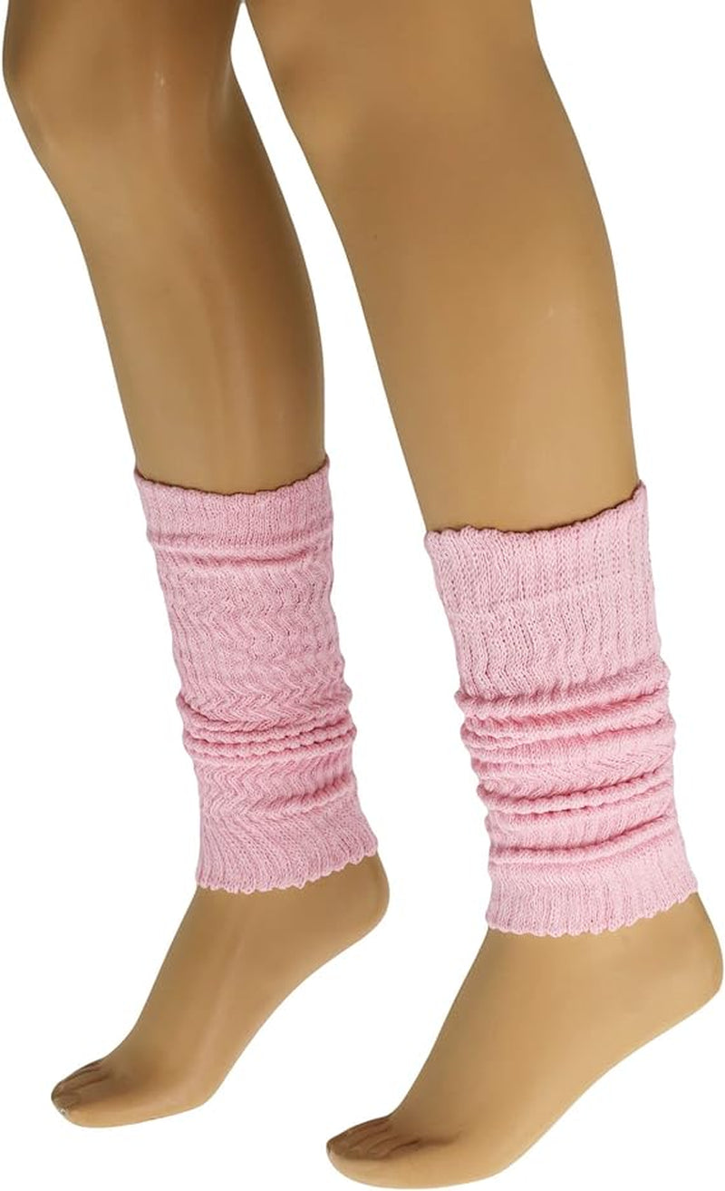 Leg Warmers, Unisex (1 pair) Knitted Retro , 12 Color Options 