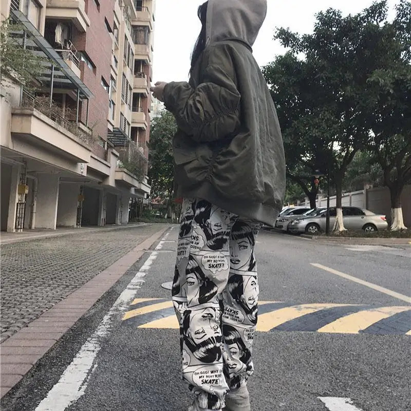 Unisex Comic Graffiti Joggers