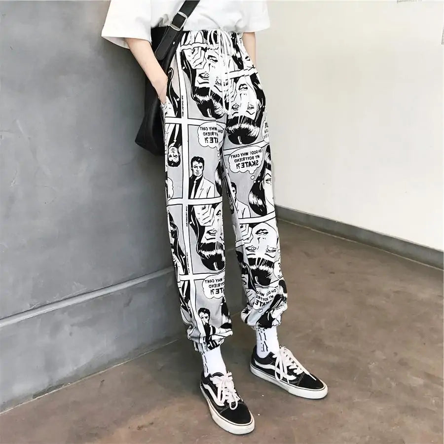 Unisex Comic Graffiti Joggers