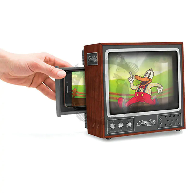 Retro TV Phone Screen Magnifier & Stand