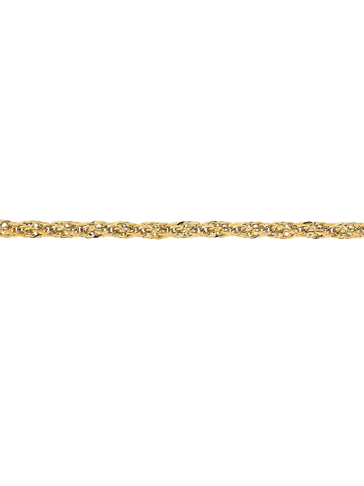 10K Yellow Gold Necklace Infinity 2.45MM Hollow Rope, 30"