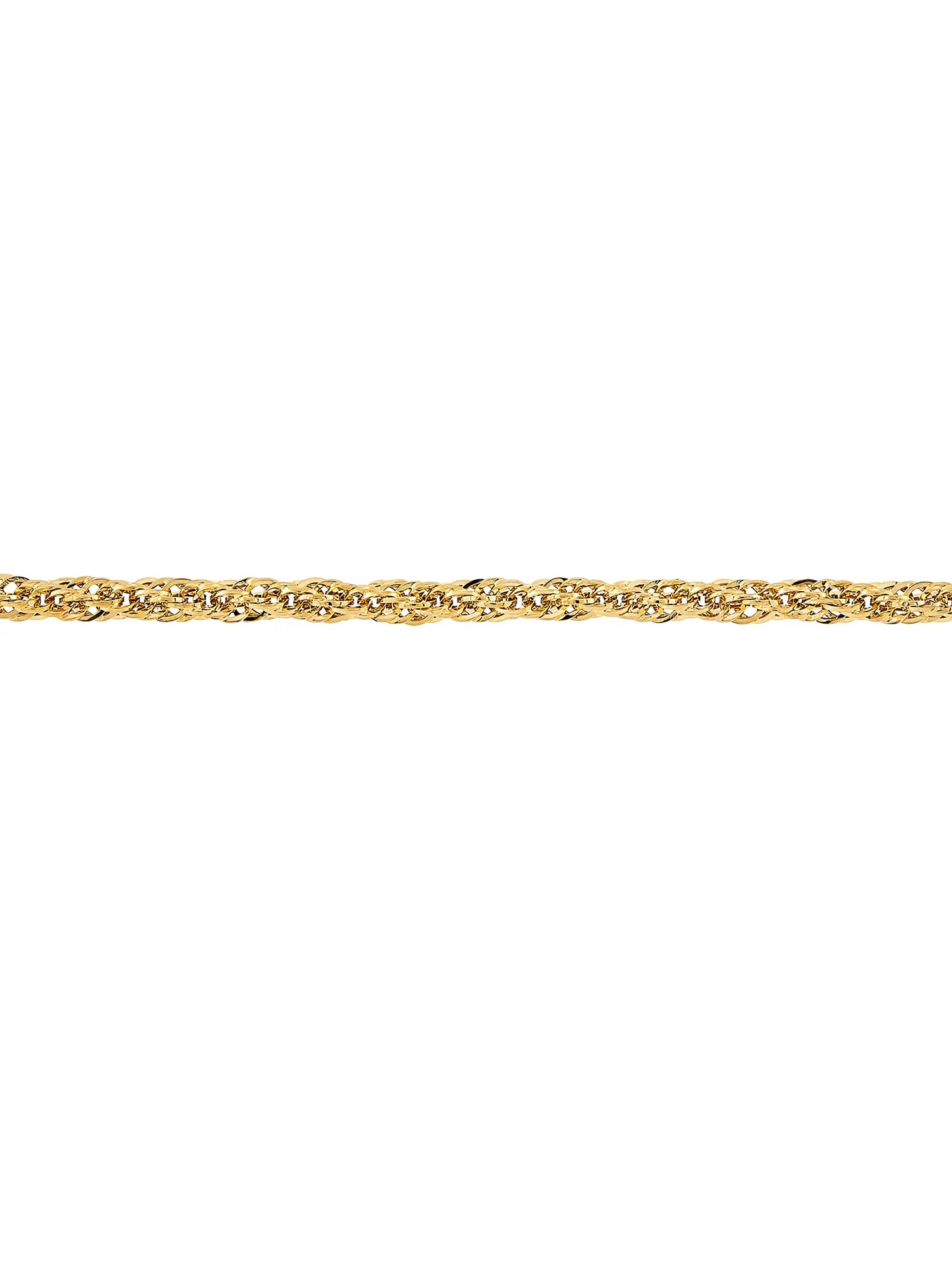 10K Yellow Gold Necklace Infinity 2.45MM Hollow Rope, 30"