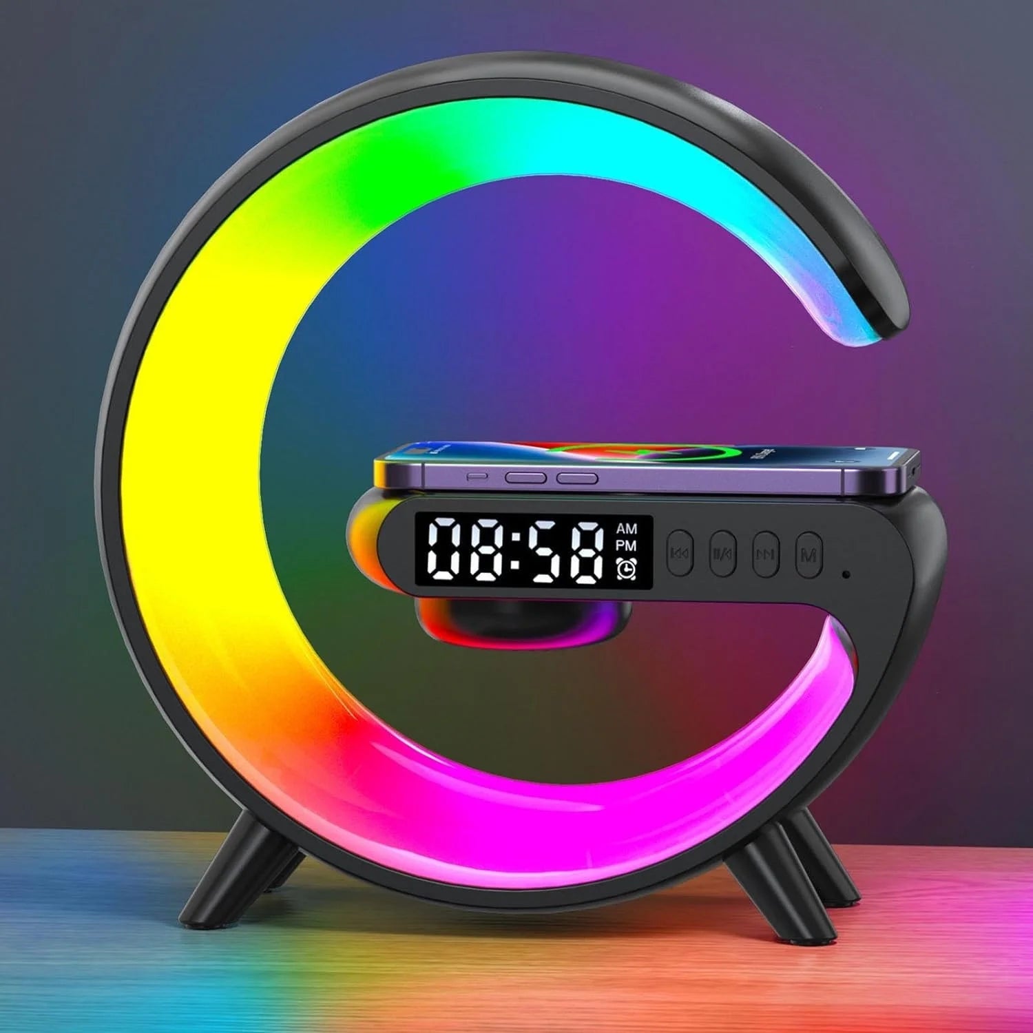 Wireless Lamp Bluetooth Speaker Music Clock Alarm