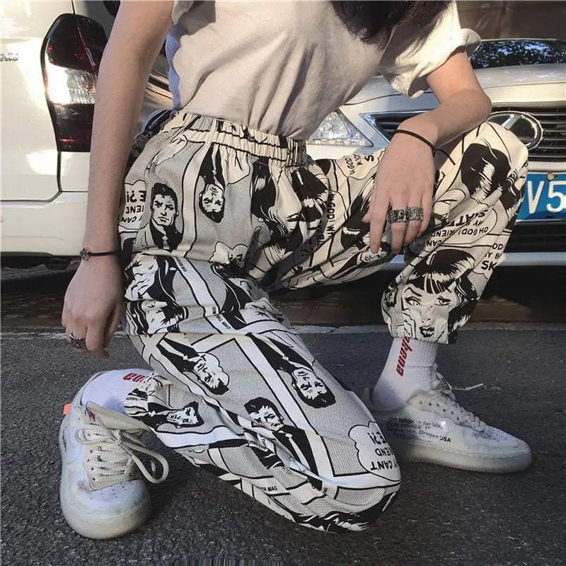 Unisex Comic Graffiti Joggers