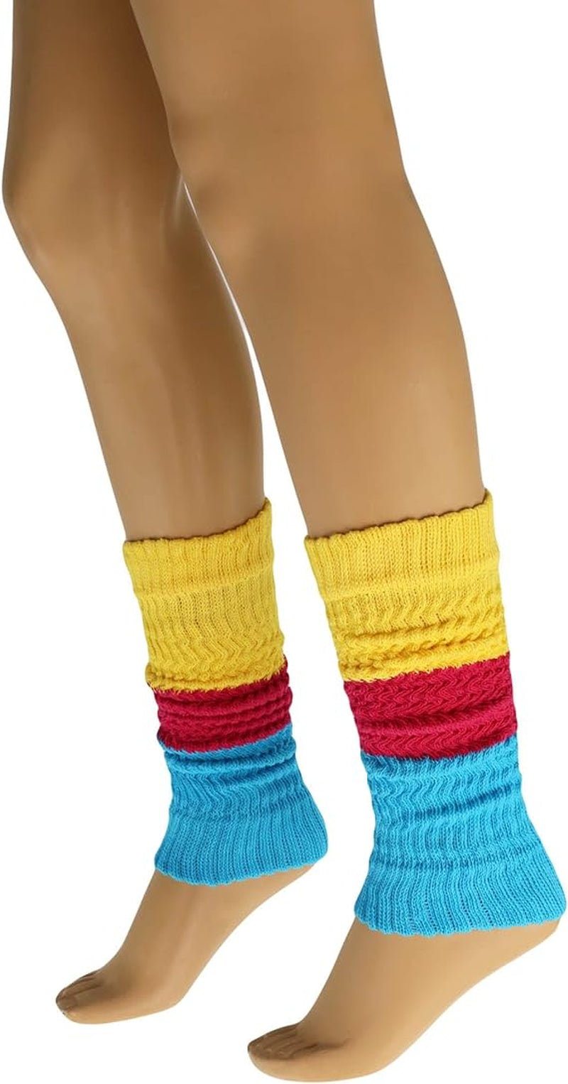  Leg Warmers, Unisex (1 pair) Colorful Soft Knitted, 3 Color Options