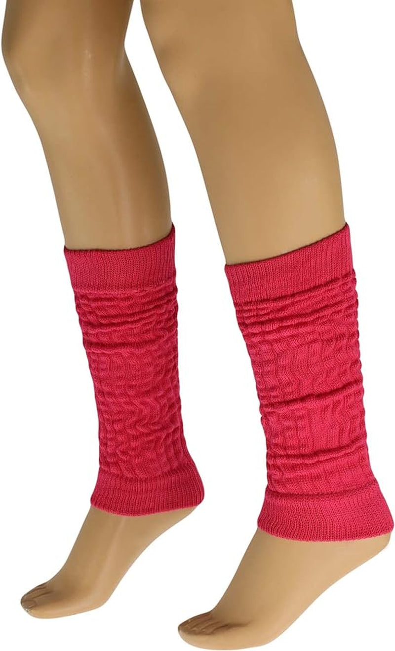 Leg Warmers, Unisex (1 pair) Knitted Retro , 12 Color Options 