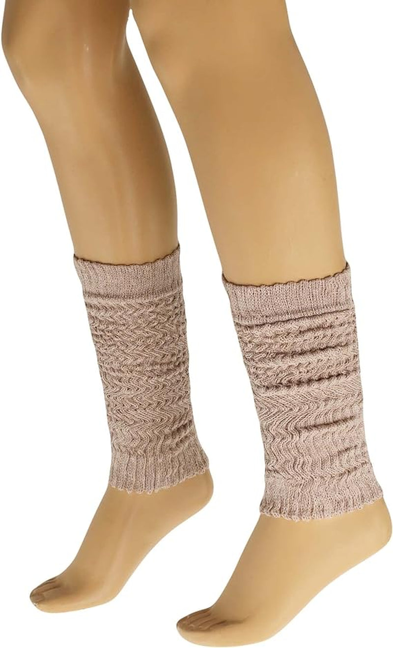 Leg Warmers, Unisex (1 pair) Knitted Retro , 12 Color Options 