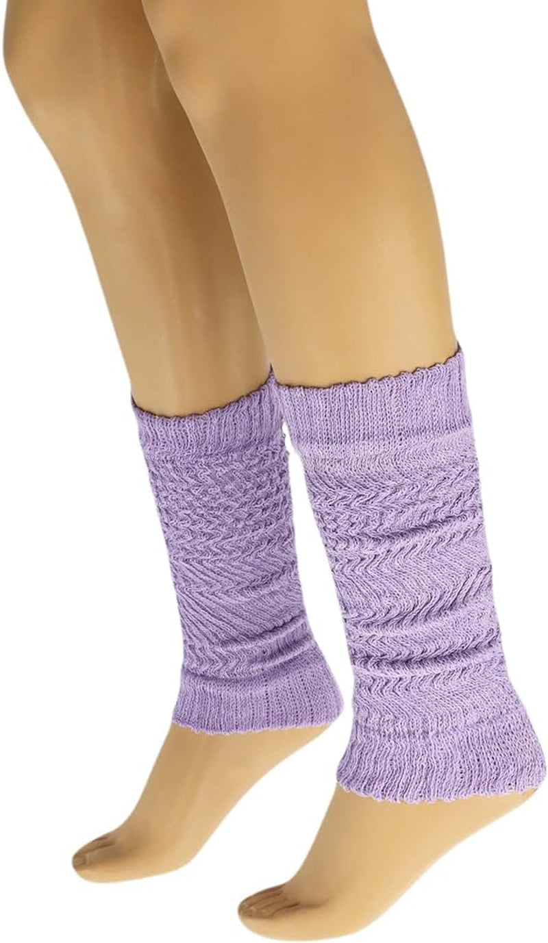 Leg Warmers, Unisex (1 pair) Knitted Retro , 12 Color Options 