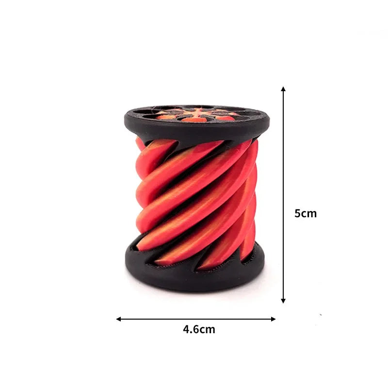 Helix Screw Fidget Toy 3D Printed Spiral Cone Decompression Decorative Ornaments Impossible Passthrough Sculpture