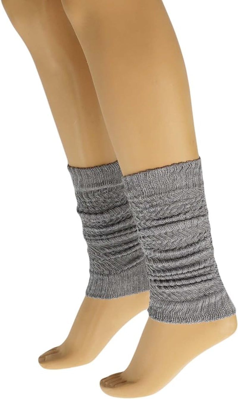 Leg Warmers, Unisex (1 pair) Knitted Retro , 12 Color Options 