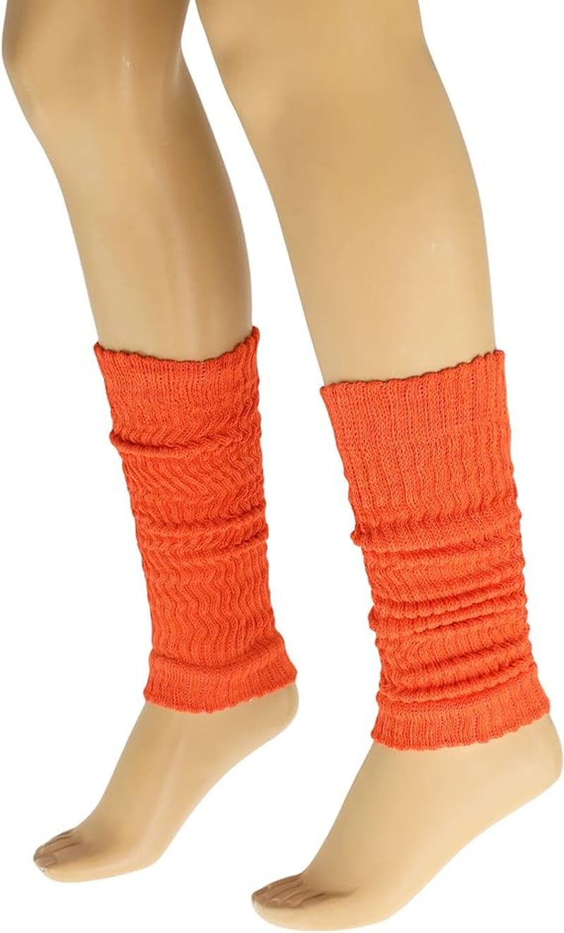 Leg Warmers, Unisex (1 pair) Knitted Retro , 12 Color Options 