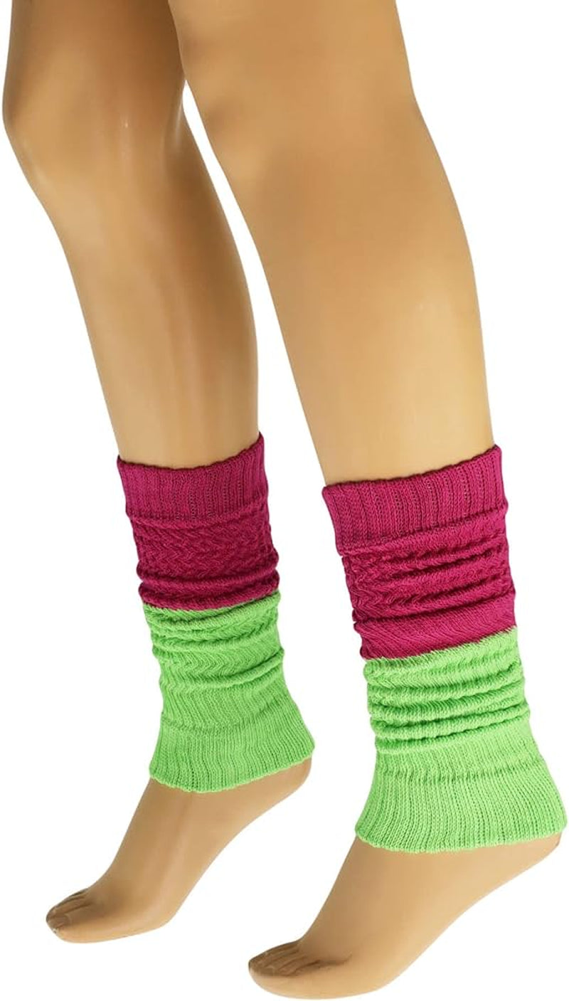  Leg Warmers, Unisex (1 pair) Colorful Soft Knitted, 3 Color Options