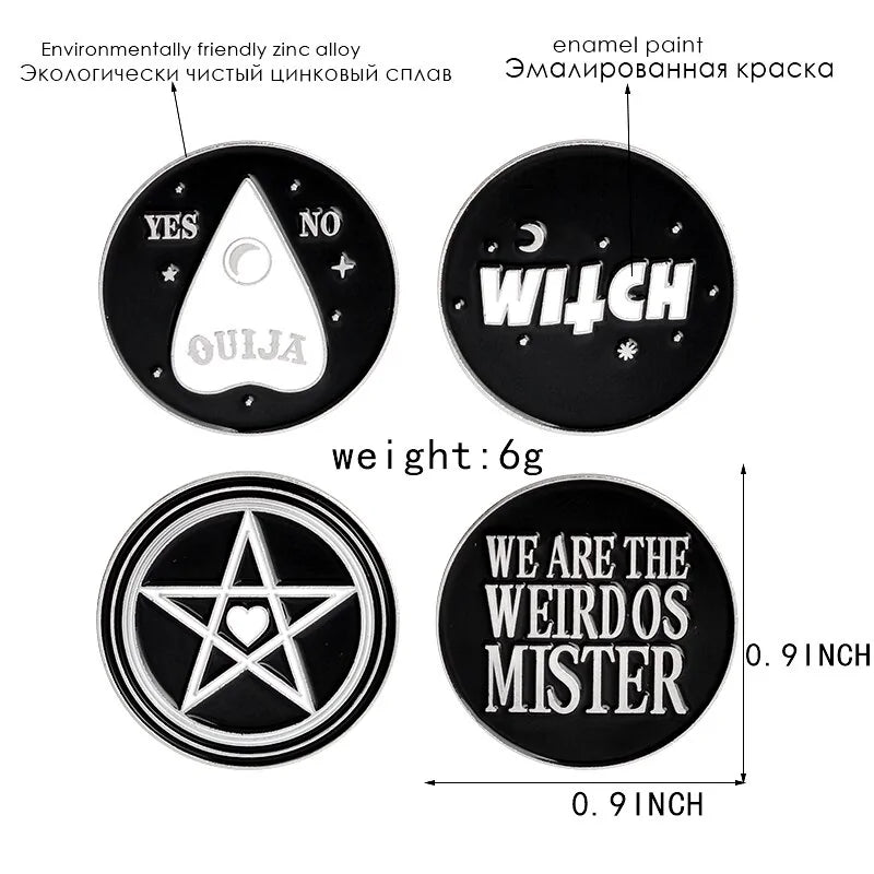 Witch Pentagram Pin