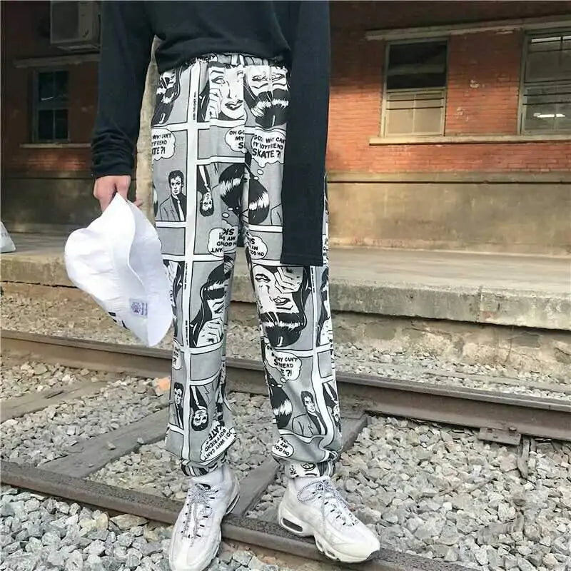 Unisex Comic Graffiti Joggers