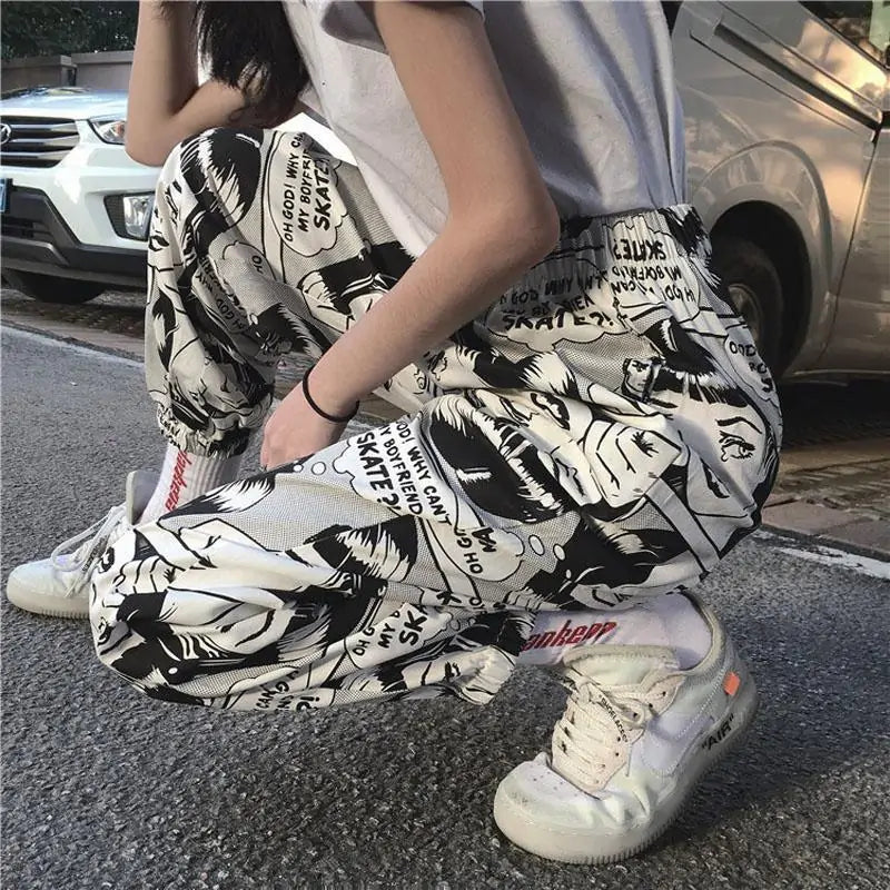 Unisex Comic Graffiti Joggers