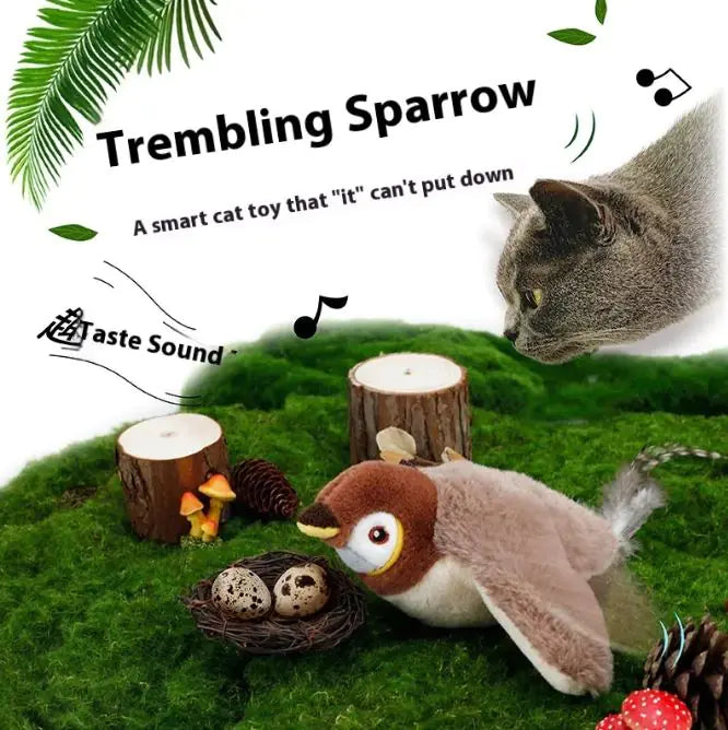 Automatic Flapping Bird Cat Toy USB Rechargeable