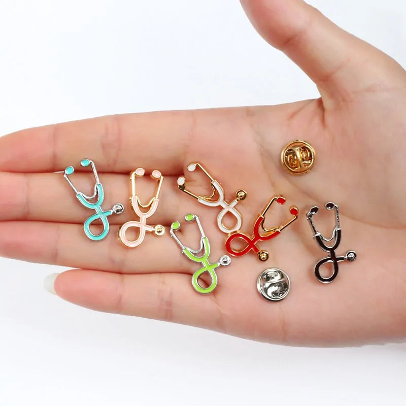 Colorful Doctor Nurse Stethoscope Pin